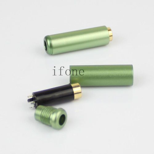 3.5mm 4 Pole Female Male Repair headphone Jack plug Metal Audio Soldering green