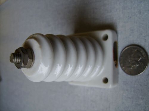 E. F. Johnson ceramic  beehive tesla coil insulator 1/4-20 stud, 2.8 in  tall