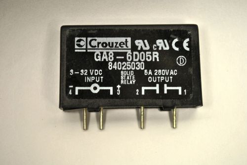 Crouzet Solid State Relay GA8-6D05R, Input 3-32VDC, Output 5A 280V AC