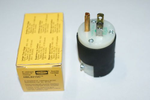 HUBBELL WIRING DEVICE-KELLEMS HBL8215C Plug, 15A, 125V, 5-15 NEMA Hospital Grade