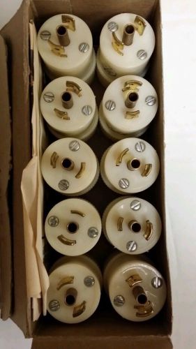 Lot of 10 bryant 7594-np 7593-nc midget locking plug *new in a box* for sale