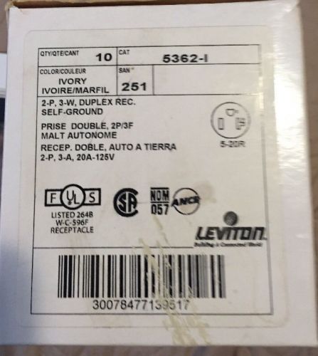 10 leviton 20a duplex receptacles  5362-i for sale