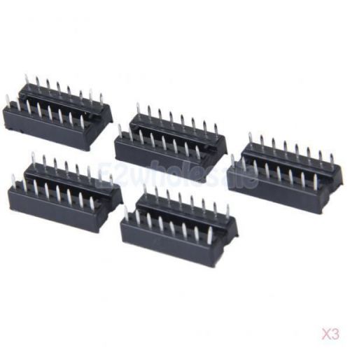 3x 5 16-pin dip dip16 ic socket adapter 2.54 mm pitch fit for 7.6mm width chip for sale