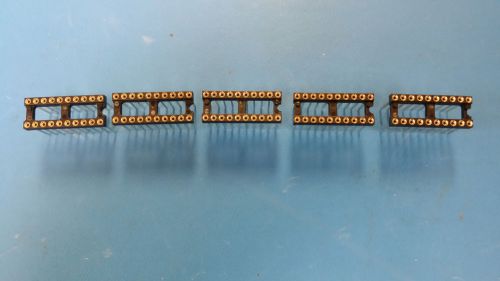 (5 pcs) 20 pin ic socket machine tooled wire wrap 0.3&#034; width 0.515&#034; lead for sale