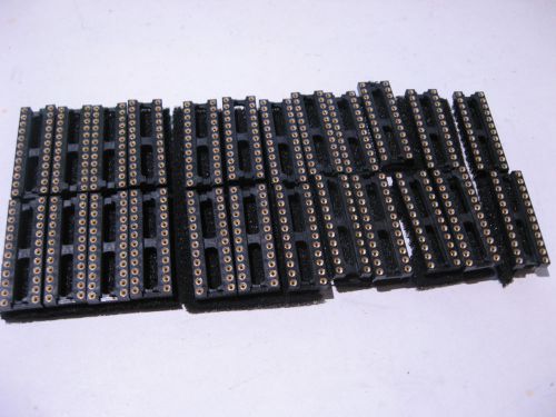 Qty 24 Machined Pin Gold Insert IC Socket 24 Pins Thin Skinny Profile - NOS