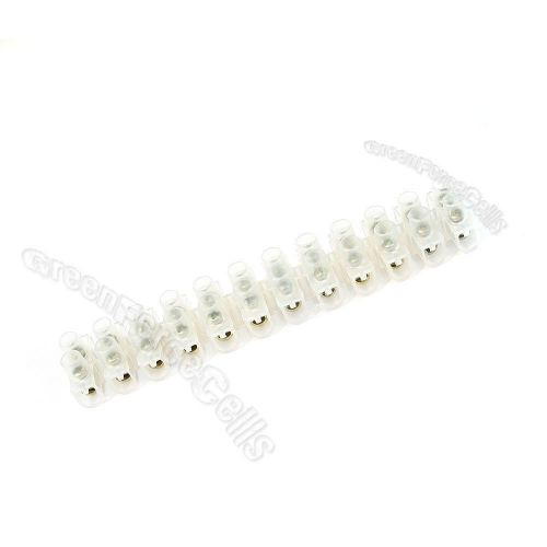 5 x 3a 12 position wire connector double rows fixed screw terminal barrier block for sale