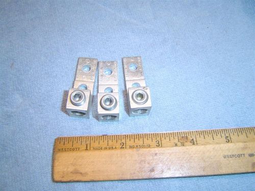 Used Lot of 3 (Three)  Aluminum Mechanical Terminal Lugs