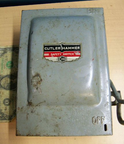 Vtg Cutler Hammer Safety Throw Switch type D 30amp 250V On Off  #4141H341 Used
