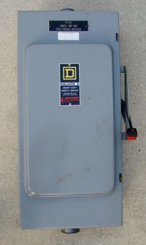 Square D Heavy Duty Safety Switch 200amp 600V 150hp HU364 Series E1 Non Fusable