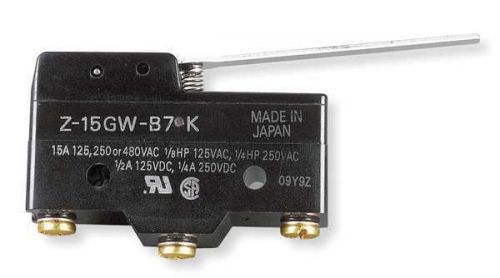 OMRON Z-15GW-B7-K Snap Limit Switch,15A,SPDT,Hinge Lever