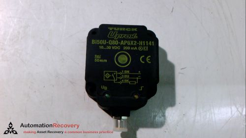 Turck bi50u-q80-ap6x2-h1141- proximity switch, new* for sale