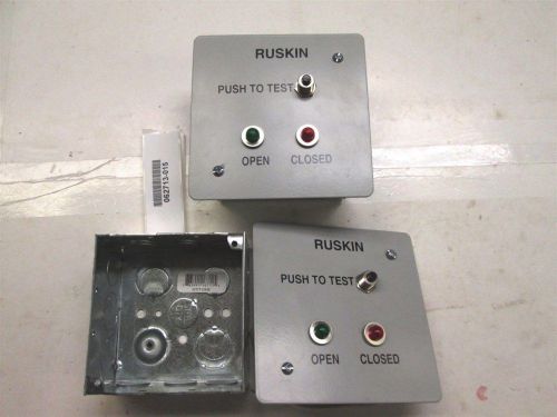 Lot of 9 Ruskin MCP-1 With Push to test and Open/Closed Monitor Station New