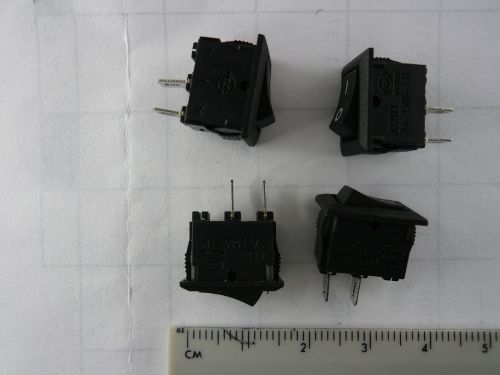 EE 10* Rocker switch color black, miniature Snap in 3A/250V  new SRAA
