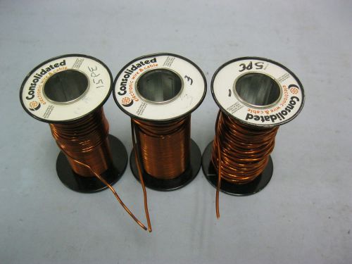 Consolidated electronic wire &amp; cable   15 mag (15 pe)  magnet wire  (3) for sale
