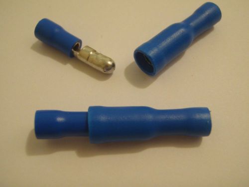 Female,male bullet crimp blue 16-14awg 500pc deal! for sale
