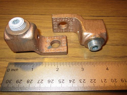 T&amp;B Cast Copper Pressure Terminal Lug Connectors 2/0 - 4/0 Wire One Hole 3/8&#034;