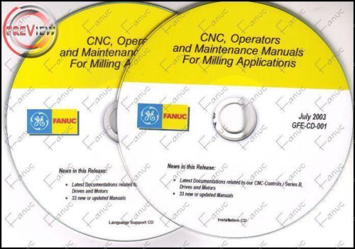 Fanuc manuals for milling applications on cd for sale
