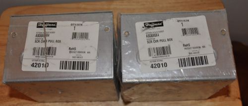 Set of 2 New Hoffman SCR CVR PULL BOX 6X6X4