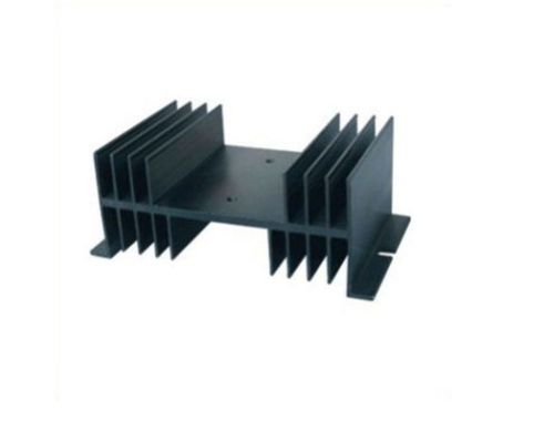 Black Medium Aluminum Heat Sink For Single Phase Solid State Heat Dissipation