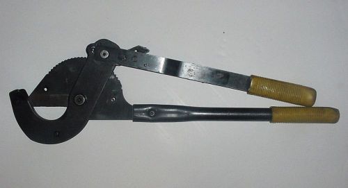 Hunt Wilde ratcheting cable cutters #250-I,pat #4378636,Commcutter, 21&#034; long
