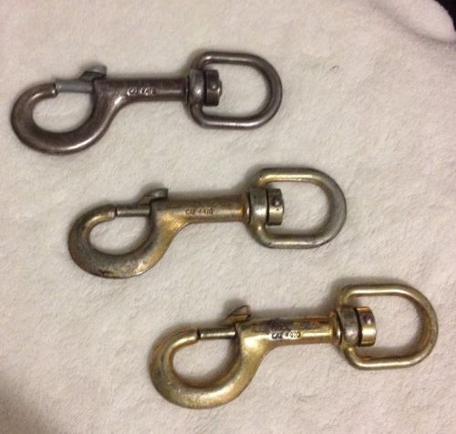 Klein tools #470 swivel hook w/ plunger latch for hard line. lot of 3 hooks for sale