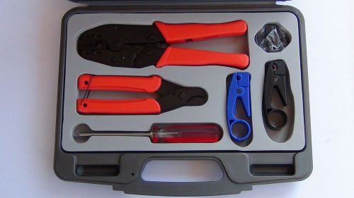 Ratchet crimper tool kit for lmr-400,300,240,195,100  rg-213,214,8,8x,58,316,174 for sale