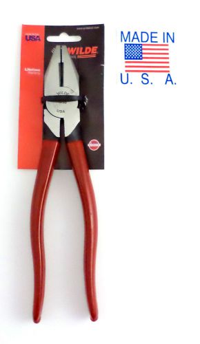 Wilde Tool Professional 8-1/2” Inch Lineman’s Pliers High Leverage MADE IN USA