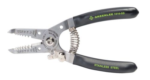 Greenlee stainless wire stripper &amp; cutter, 10-20awg, 6-inches model # 1916-ss for sale