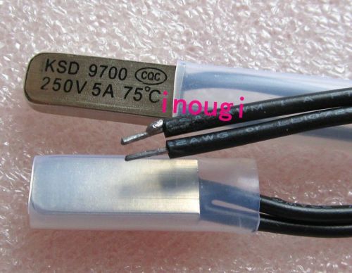 3 pcs New KSD 9700 75?C 250V 5A Thermostat Temperature BiMetal Switch NC Close
