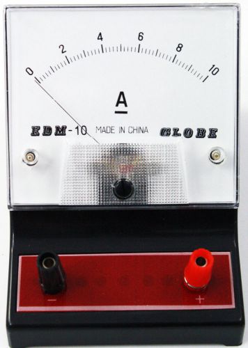0-10 ampere (A) DC Ammeter, Analog Display