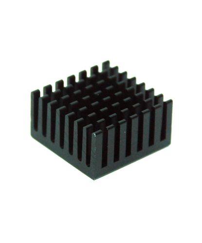 400pc ASIC Aluminium Heatsink Self adhesive 22x22x12mm H=12mm Color=Black Taiwan