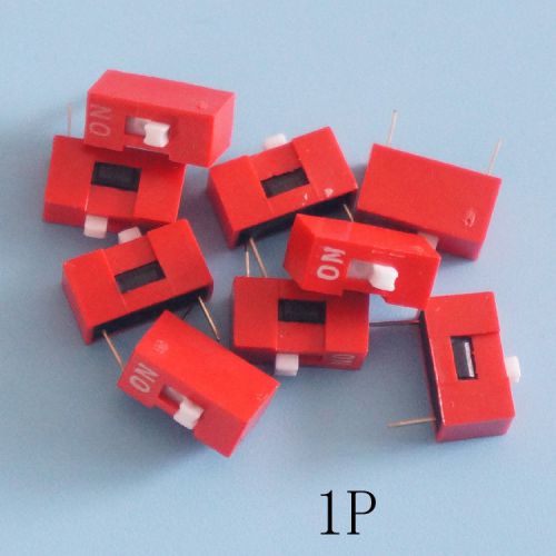 1P 1 Position DIP Switch 2.54mm Pitch 2 Row 2 Pin DIP Switch  10pcs