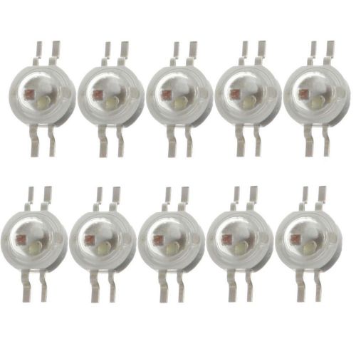 New 10pcs 3w 350ma high power rgb led lamp bead chip 4-pin common anode light for sale