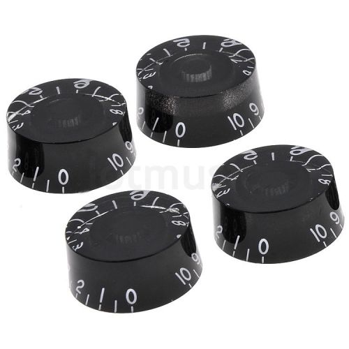 4pcs Speed Control Knobs Black for Gibson Les Paul Guitar Control Knob