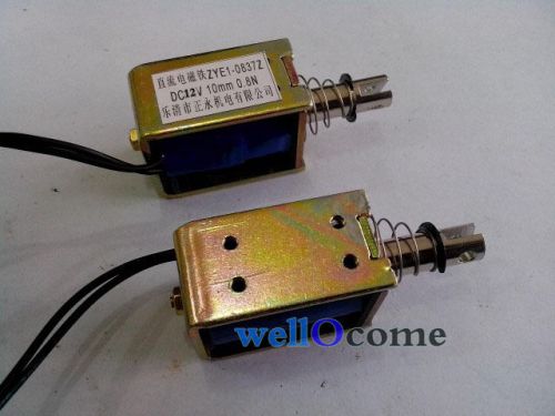 Dc 12v push type open frame solenoid electromagnet 10mm 0.8n holding zye1-0837z for sale