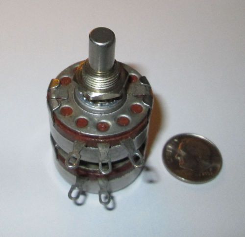 Allen-bradley type j dual potentiometer 5-terminals 50 ohm linear/2k audio taper for sale
