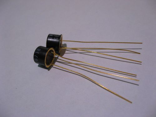 Qty 2 GE 2N1671B Unijunction Transistor UJT Black TO-18 Case w. Gold Leads - NOS