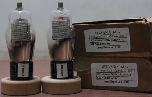 1matched pair. NEW NOS  6J7G Sylvania    Amplitrex AT1000 Audio Amplifier Tube