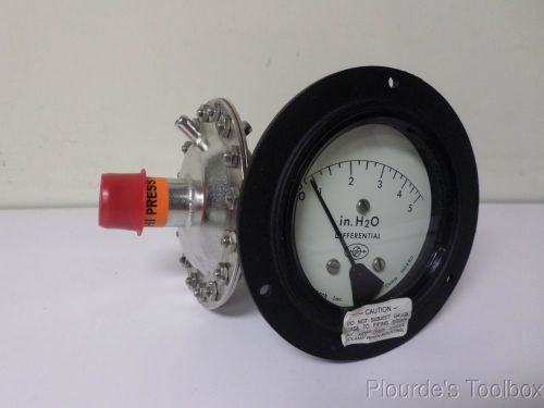 New orange research ss 3.5&#034; differential pressure gauge, 150 psi, 0-5&#034; in water for sale