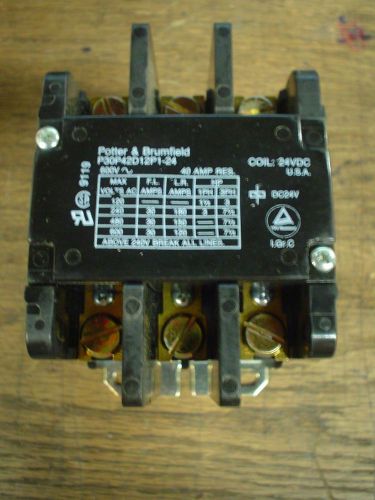New Potter &amp; Brumfield contactor P30P42D12P1-24  -60 day warranty