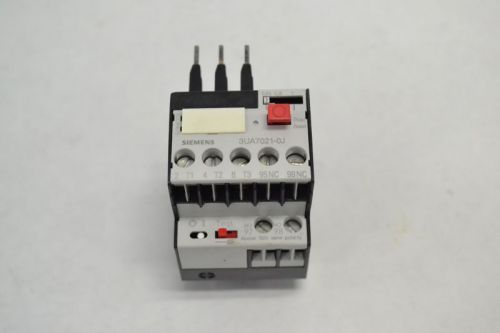 NEW SIEMENS 3UA7021-0J 0.63-1A AMP 600V-AC OVERLOAD RELAY B258276