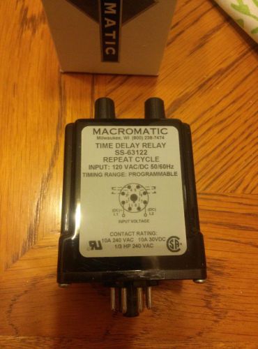 Macromatic SS-63122 Time Delay Relay 120V New