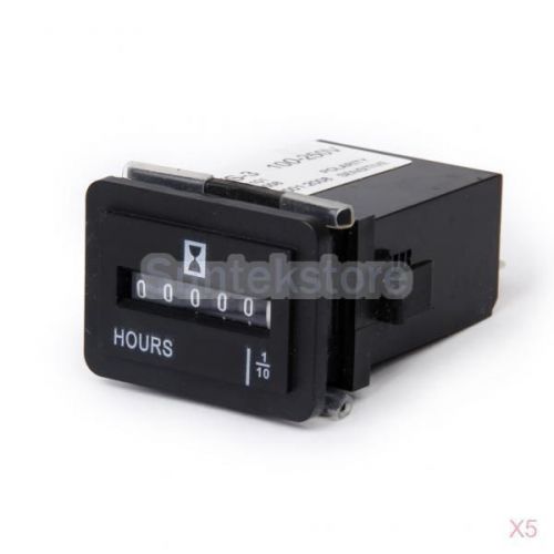 5xsys-3 0.3w 100-250v ac 6 digital display electromechanical car boat hour meter for sale