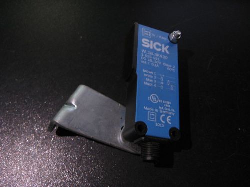 SICK WL18-3P430 PHOTOELECTRIC REFLEX SWITCH 10-30VDC w Articulating Bracket USED