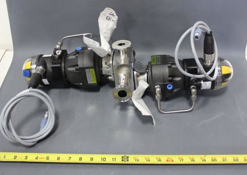 New itt pure flo 1&#034; 316 sanitary diaphragm valve w/actuator &amp; monitor(s13-4-51x) for sale