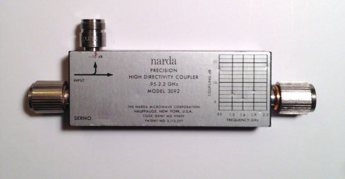 Narda 3092 - 0.95-2.2 ghz precision high directivity coupler for sale