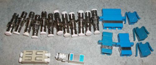 Fiber optic threaded connector lot, attenuator and cable couplers for sale