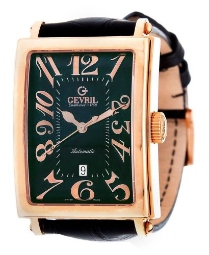 Gevril Men&#039;s 5101A  Avenue of Americas Leather Automatic Limited Edition Watch