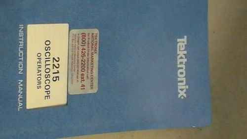 TEK Tektronix 2215 Oscilloscope Operations Instruction Manual