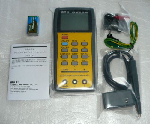 DER EE DE-5000 High Accuracy Handheld LCR Meter with TL-21 TL-22 TL-23